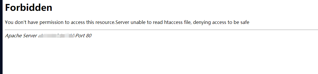 宝塔环境下Apache服务器无法访问资源：排查"You don"t have permission to access this resource"且Server unable to read的解决方案